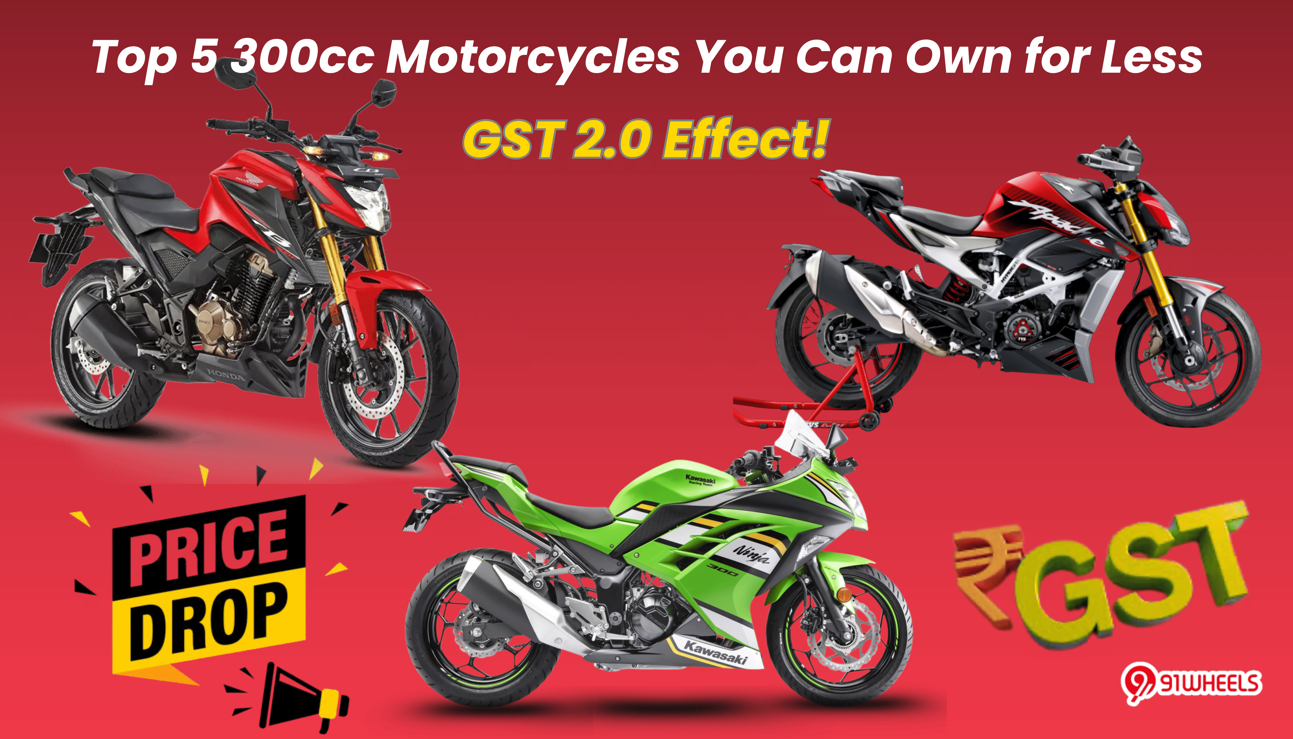 GST 2.0 Effect: Top 5 300cc Motorcycles You Can Own for Less