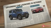 Car Launches Happening This October - From SUV To Sedan