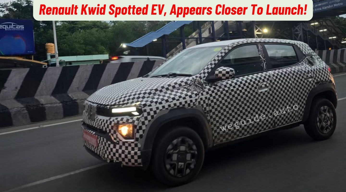Renault Kwid Spotted EV, Appears Closer To Launch!