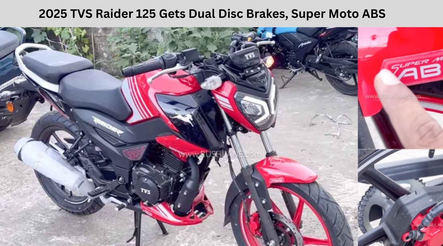 2025 TVS Raider 125 Gets Dual Disc Brakes, Super Moto ABS