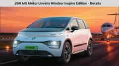 JSW MG Motor Unveils Windsor Inspire Edition - Details