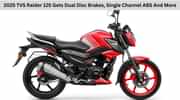 2025 TVS Raider 125 Gets Dual Disc Brakes, Single Channel ABS And More