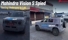 Mahindra Vision S SUV Spied Testing In Leh- Looks Imposing!