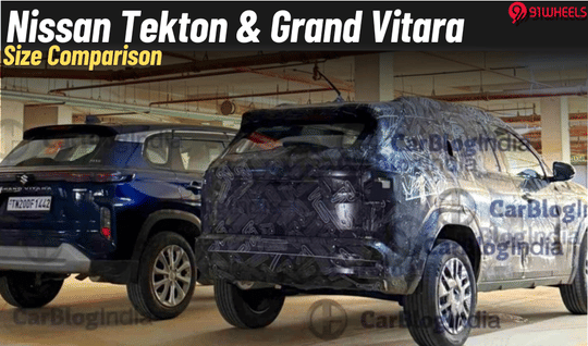 Nissan Tekton Spied Parked Alonside Maruti Grand Vitara: Who's Bigger? Nissan Tekton Spied Parked Alonside Maruti Grand Vitara: Who's Bigger?