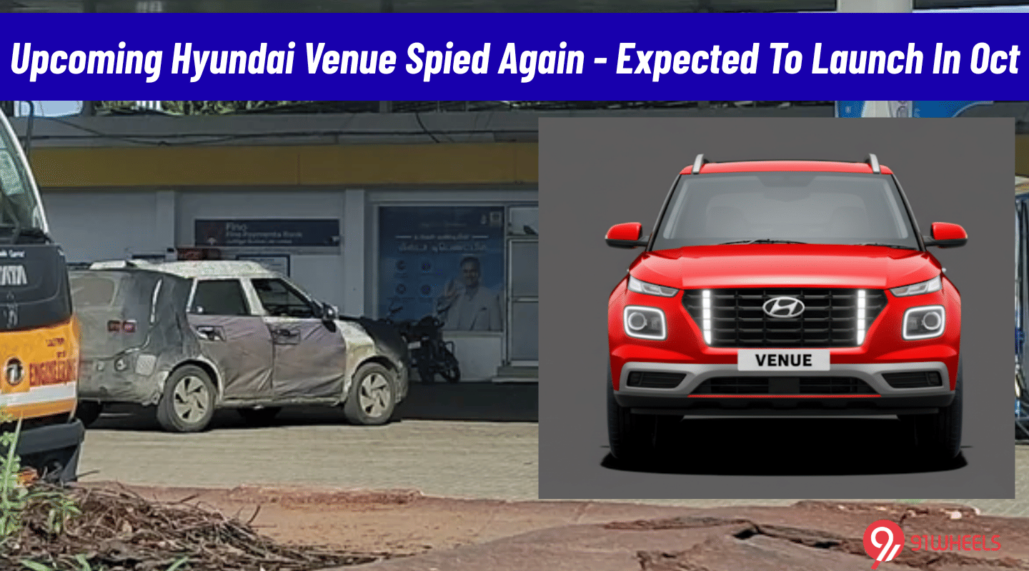 Upcoming Hyundai Venue Spied Again - Expected To Launch In October