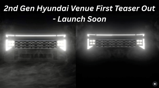 2nd Gen Hyundai Venue First Teaser Out - Launch Soon
