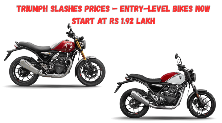 Triumph’s Entry-Level Motorcycles Become More Affordable - Now Starting at Rs 1.92 Lakh