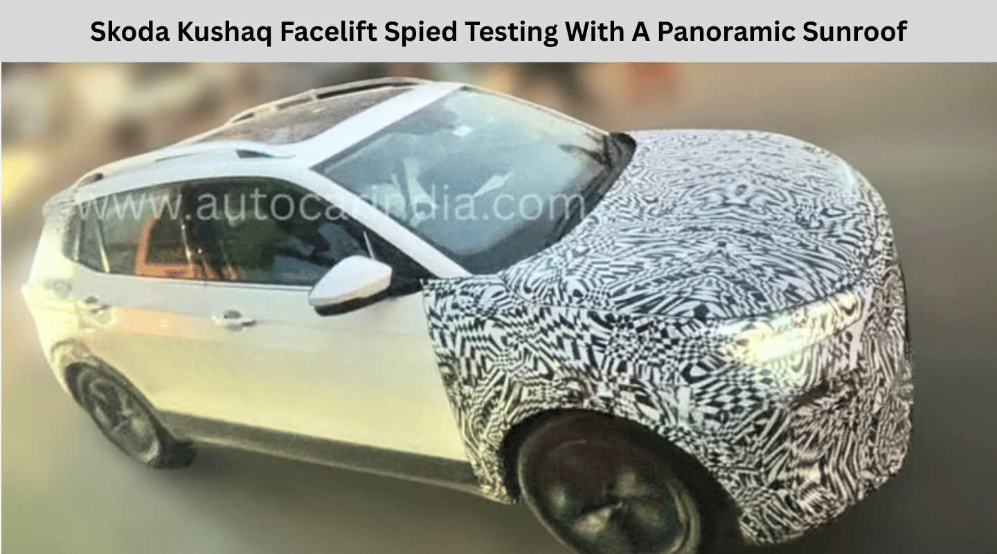 Skoda Kushaq Facelift Spied Testing With A Panoramic Sunroof Skoda Kushaq Facelift Spied Testing With A Panoramic Sunroof