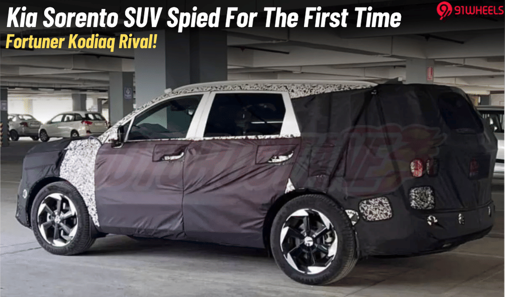 Kia Sorento Spied On Test In India For The First Time: Fortuner Rival!