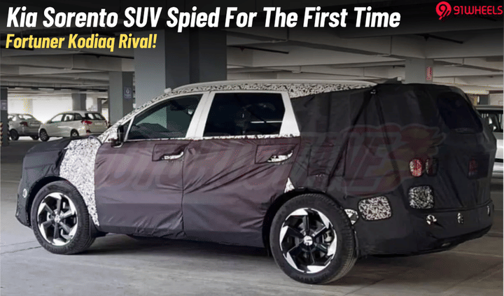 Kia Sorento Spied On Test In India For The First Time: Fortuner Rival! Kia Sorento Spied On Test In India For The First Time: Fortuner Rival!
