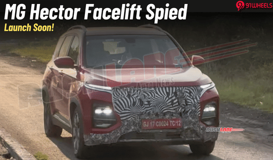 2026 MG Hector Facelift Spied On Test: Launch By Early 2026