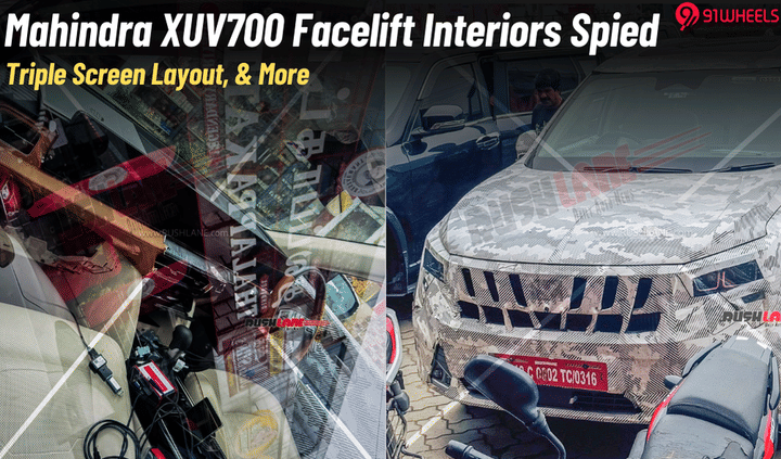 Mahindra XUV700 Facelift Interiors Spied; Major Updates In Sight