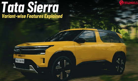 Tata Sierra Variant-Wise Features- Panoramic Sunroof, Triple-Screen & More