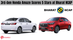3rd Gen Honda Amaze Scored 5-Stars At Bharat NCAP