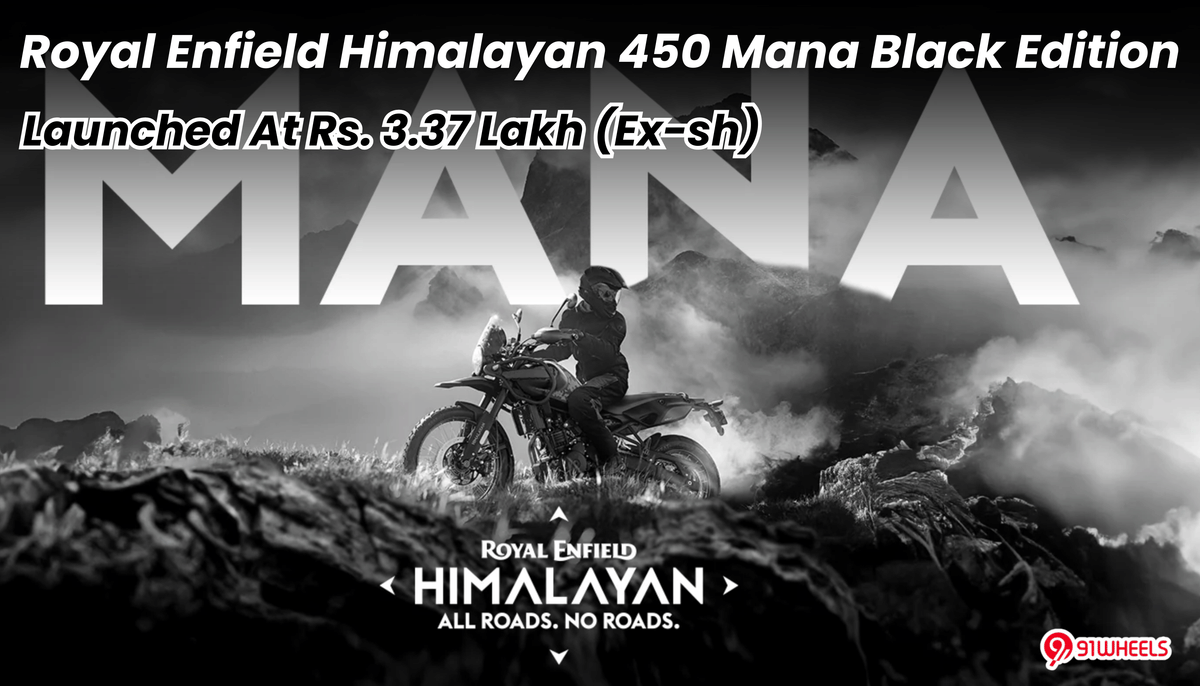 Royal Enfield Himalayan 450 Mana Black Edition Launched; Priced at Rs. 3.37 Lakh (Ex-sh) Royal Enfield Himalayan 450 Mana Black Edition Launched; Priced at Rs. 3.37 Lakh (Ex-sh)