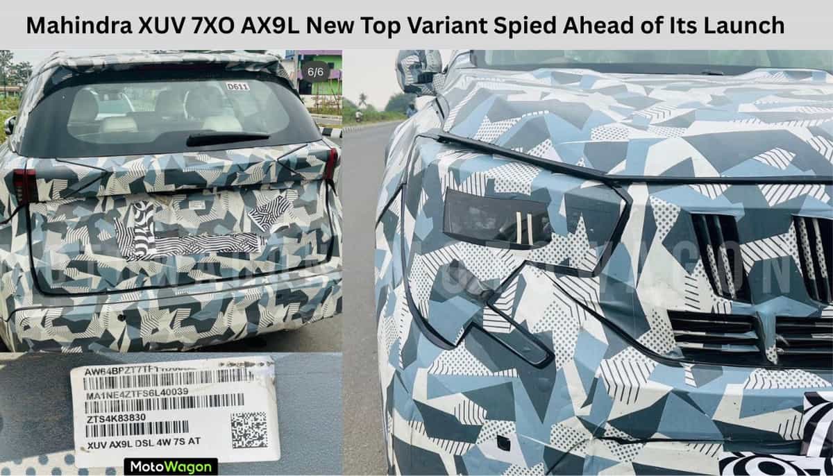 Mahindra XUV 7XO AX9L New Top Variant Spied Ahead of Its Launch Mahindra XUV 7XO AX9L New Top Variant Spied Ahead of Its Launch