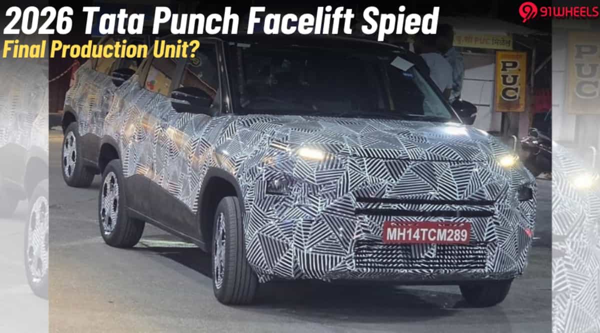 Tata Punch Facelift Spied Testing In Near Production Form Tata Punch Facelift Spied Testing In Near Production Form