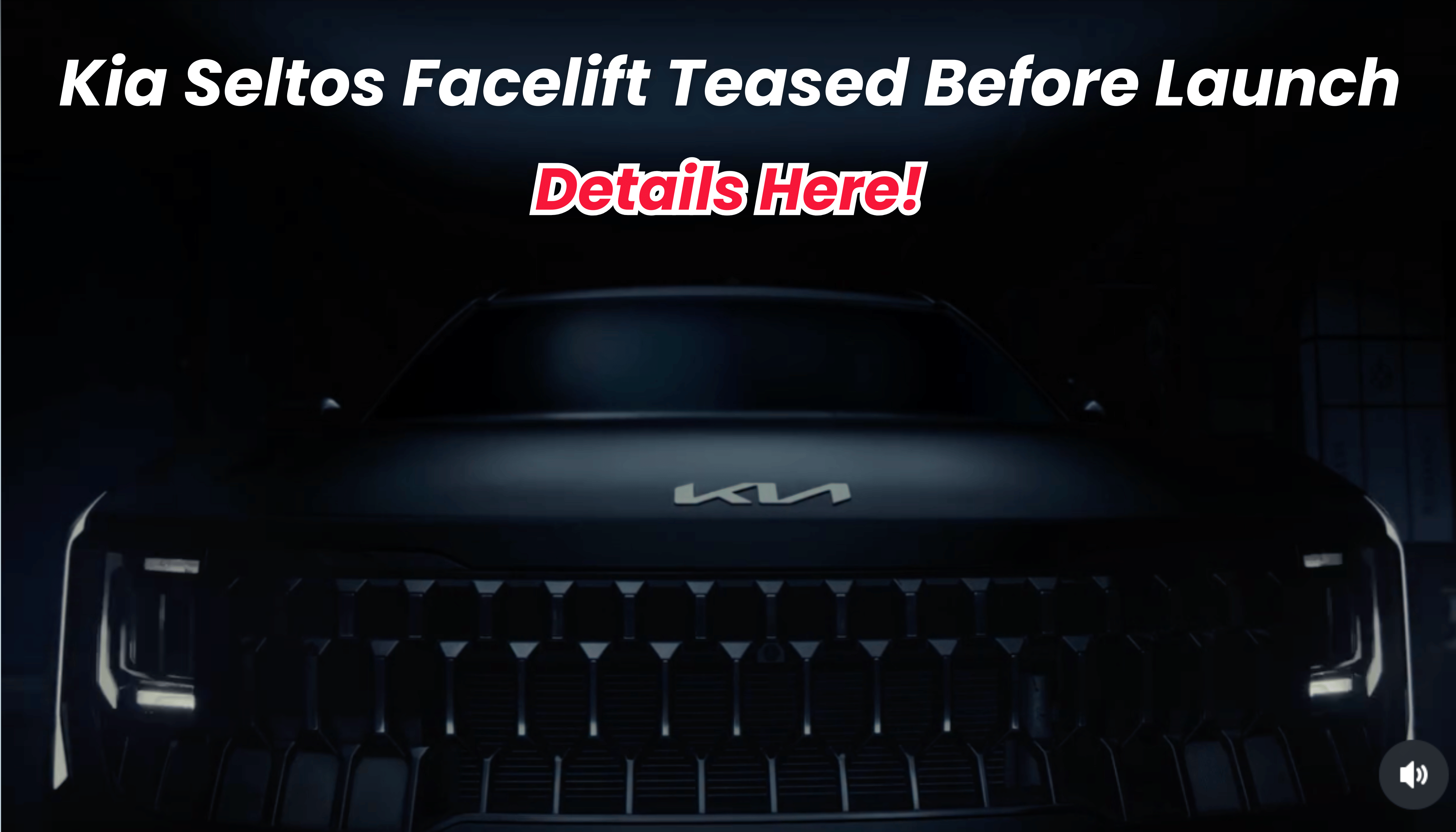 Kia Seltos Facelift Teased Ahead of December 10 Launch: Details Here