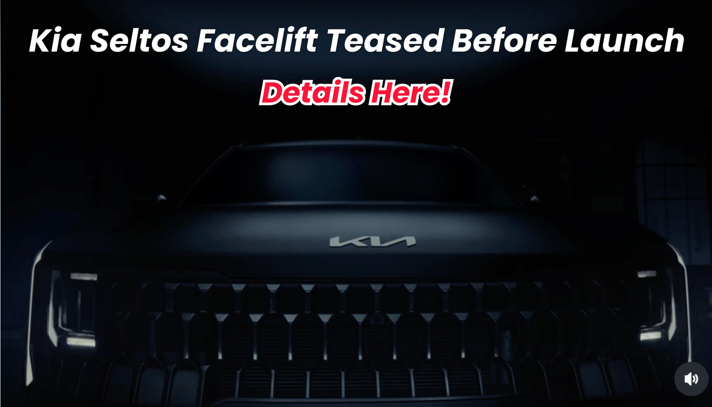 Kia Seltos Facelift Teased Ahead of December 10 Launch: Details Here