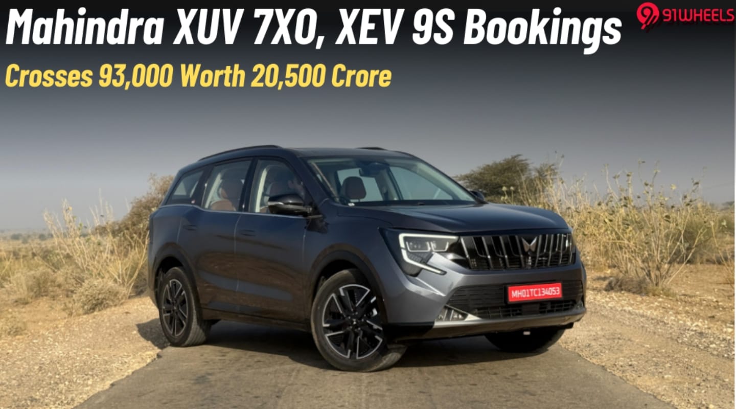 Mahindra XUV 7XO, XEV 9S Clocks Over 93,000 Bookings In Just 4 Hours