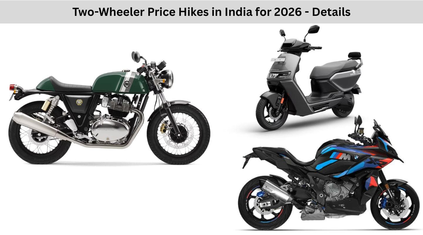 Two-Wheeler Price Hikes in India for 2026 - Details