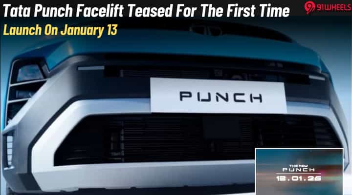Tata Punch Facelift Teased Ahead Of January 13 Launch: New Design Cues!