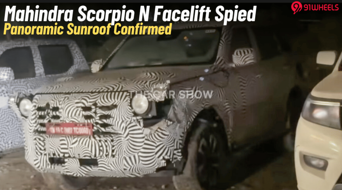 Mahindra Scorpio N Facelift: Panoramic Sunroof, 360 Camera Spied! Mahindra Scorpio N Facelift: Panoramic Sunroof, 360 Camera Spied!