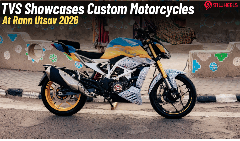 TVS Showcases Custom Ronin & Apache Series At Rann Utsav 2026 TVS Showcases Custom Ronin & Apache Series At Rann Utsav 2026