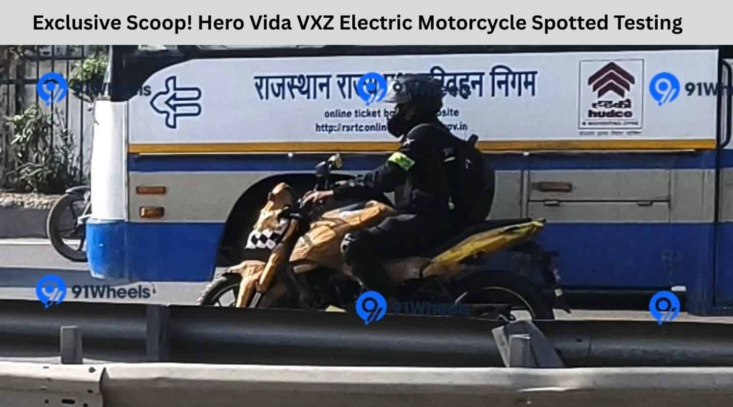 Exclusive Scoop! Hero Vida VXZ Electric Motorcycle Spotted Testing