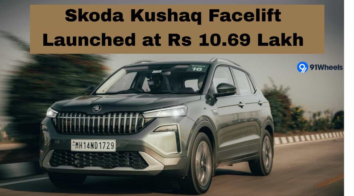 Skoda Kushaq Facelift Launched at Rs 10.69 Lakh; Gets New 8-Speed AT Skoda Kushaq Facelift Launched at Rs 10.69 Lakh; Gets New 8-Speed AT