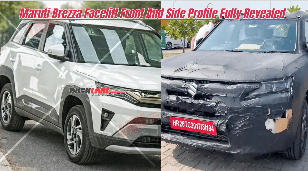 Maruti Suzuki Brezza Facelift Front And Side Profile Fully Revealed Maruti Suzuki Brezza Facelift Front And Side Profile Fully Revealed