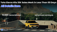 Tata Sierra Hits 10K Sales Mark in Less Than 50 Days: All Details Here Tata Sierra Hits 10K Sales Mark in Less Than 50 Days: All Details Here