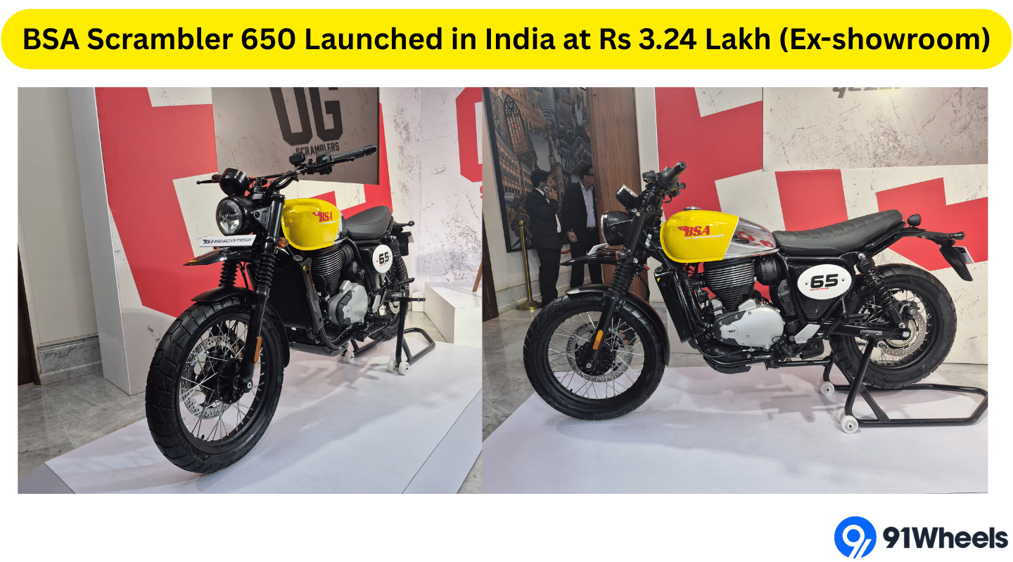 BSA Scrambler 650 Launched in India at Rs 3.24 Lakh (Ex-showroom)