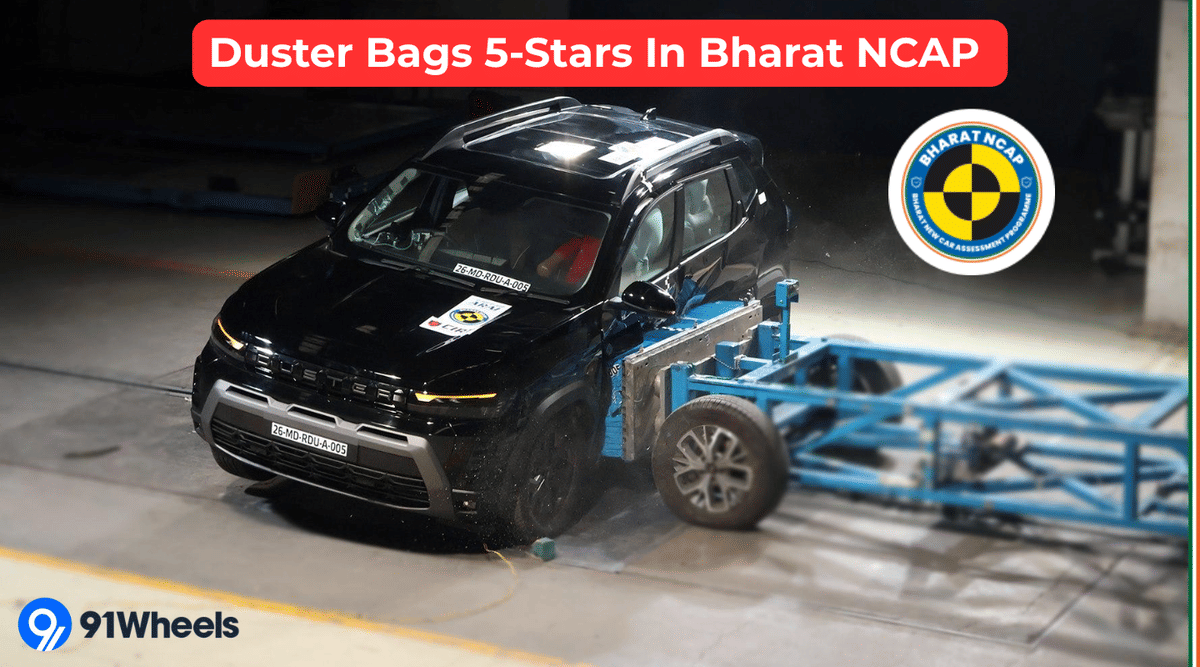 Renault Duster Bags 5-Star Safety Rating In Bharat NCAP Renault Duster Bags 5-Star Safety Rating In Bharat NCAP