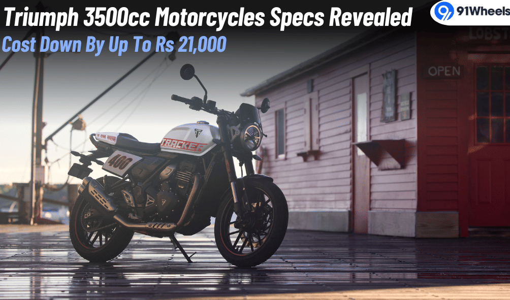 Triumph 350cc Bikes Specs Revealed: Price Down By Up To Rs. 21,000