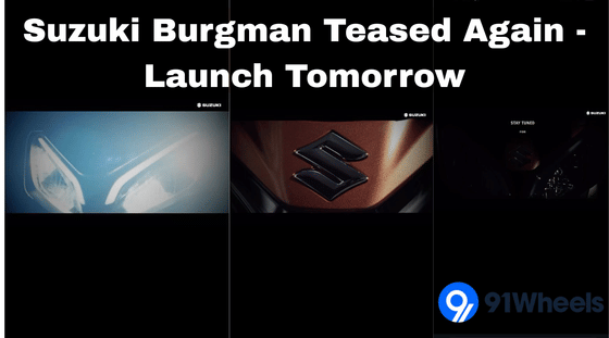 Suzuki Burgman Teased Again - Launch Tomorrow