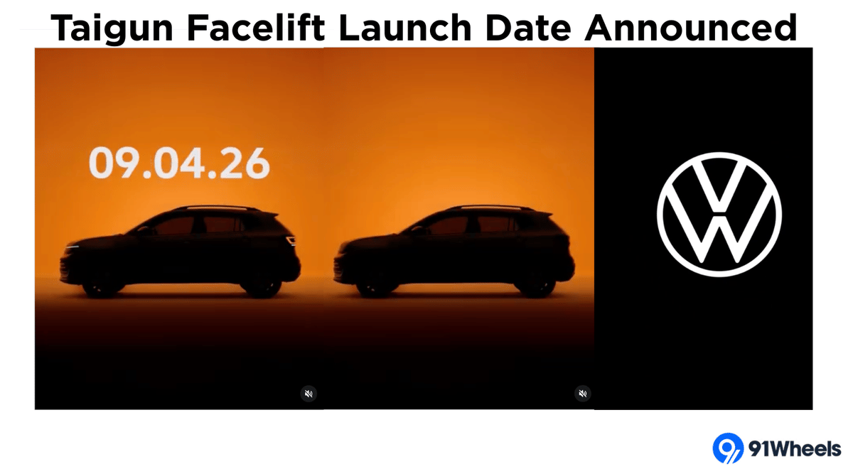 Volkswagen Taigun Facelift Launch Date Announced - 9th April, 2026 Volkswagen Taigun Facelift Launch Date Announced - 9th April, 2026