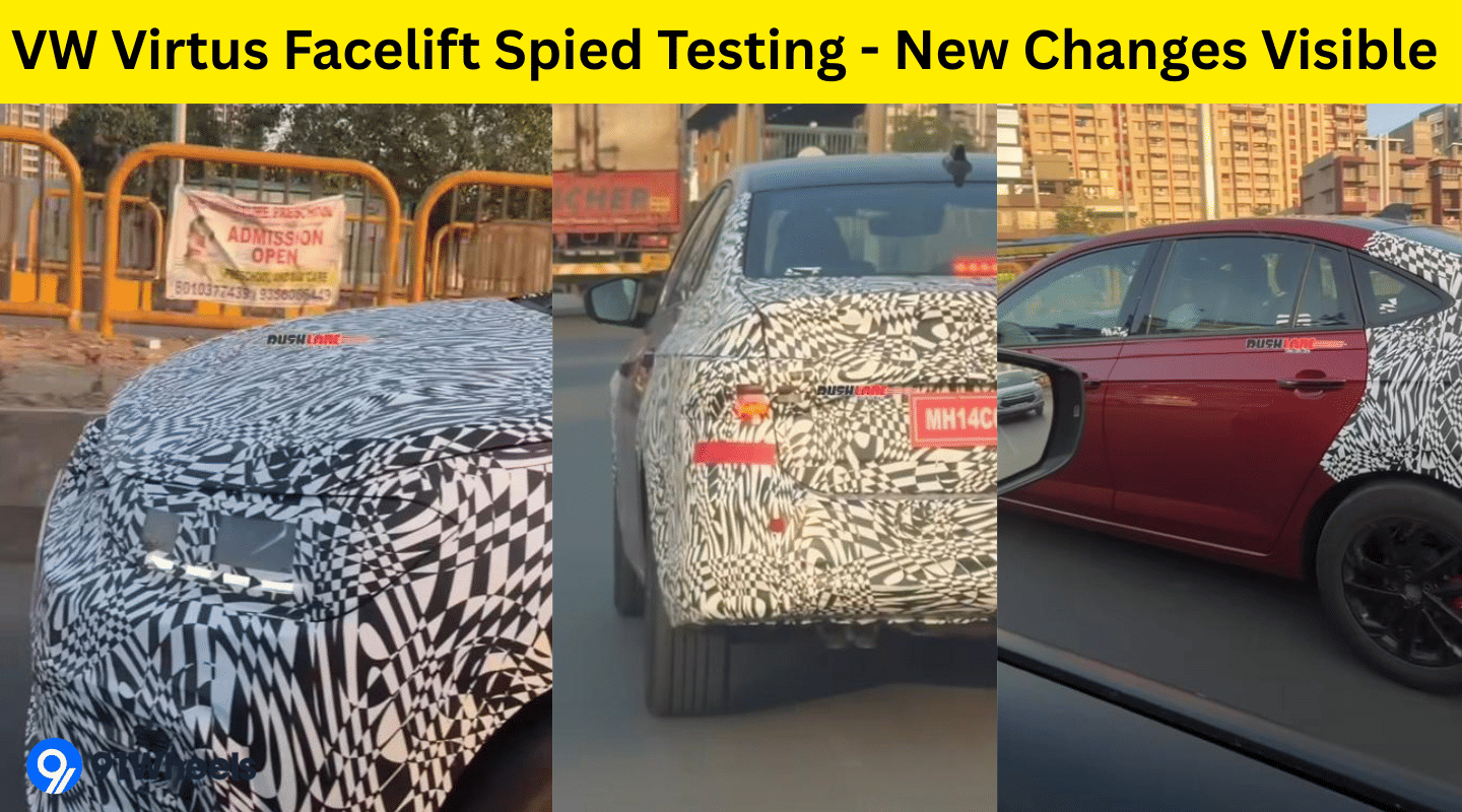 Volkswagen Virtus Facelift Spied Testing - New Changes Visible