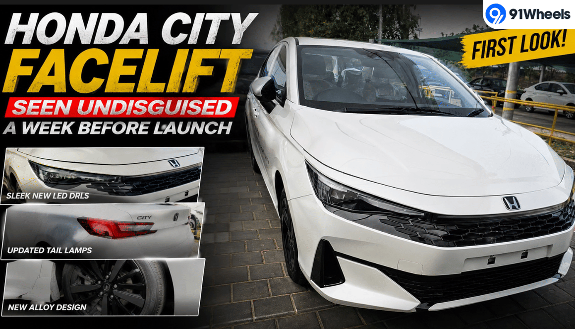 Honda City Facelift Seen Undisguised a Week Before Launch