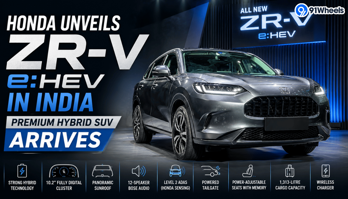 Honda Unveils ZR-V e:HEV In India; Premium Hybrid SUV Arrives Honda Unveils ZR-V e:HEV In India; Premium Hybrid SUV Arrives