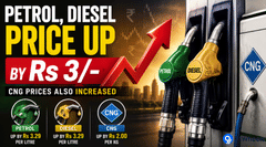 Petrol And Diesel Prices Up By Rs 3, CNG Dearer By Rs 2