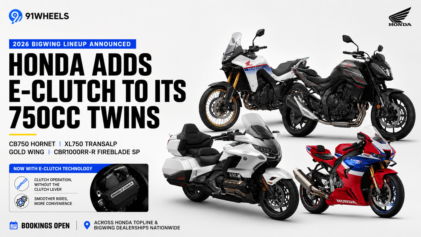 Honda Adds E-Clutch to Its 750cc Twins; 2026 BigWing Lineup Announced