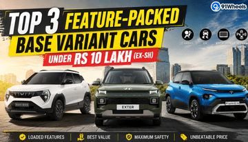 Top 3 Feature-Packed Base Variant Cars Under Rs 10 Lakh (Ex-Sh)