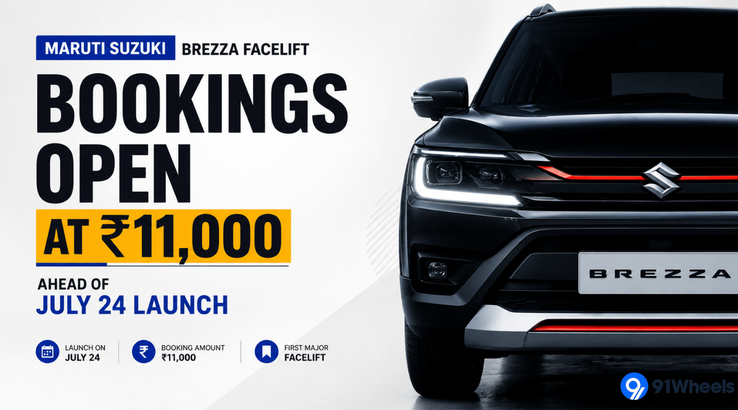 Maruti Suzuki Brezza Facelift Bookings Open At Rs 11,000 Ahead Of July 24 Launch