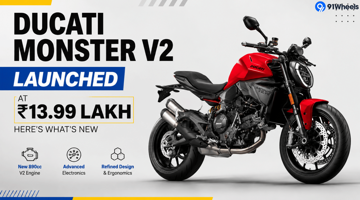 Ducati Monster V2 Launched At Rs 13.99 Lakh, Here's What's New