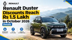Renault Duster Discounts Reach Rs 1.5 Lakh in October 2026 - Details