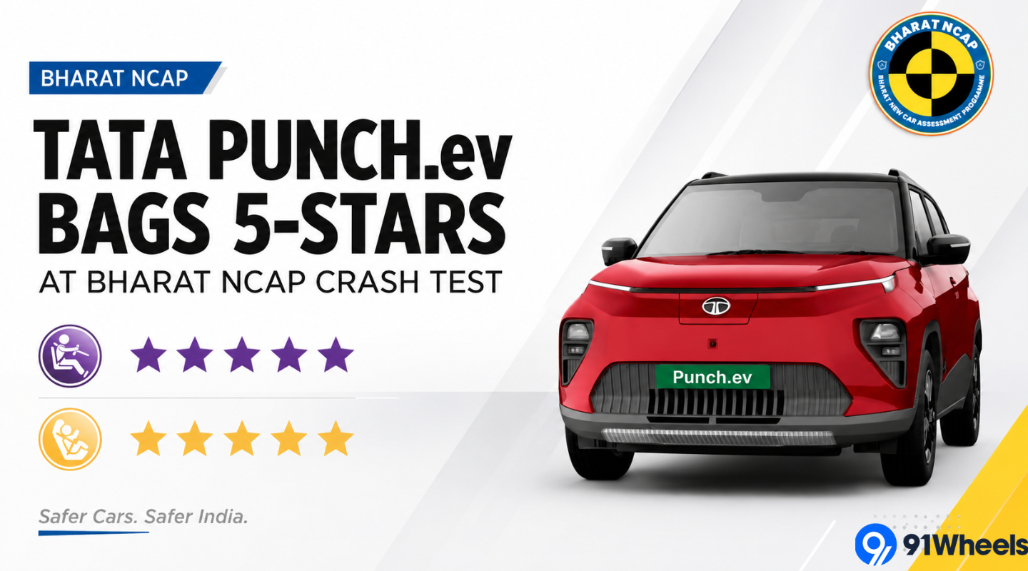 Tata Punch.ev Bags 5-Stars At Bharat NCAP Crash Test