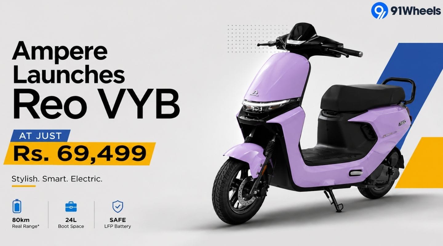 Ampere Launches Reo VYB at Rs. 69,499 (ex-showroom) Ampere Launches Reo VYB at Rs. 69,499 (ex-showroom)